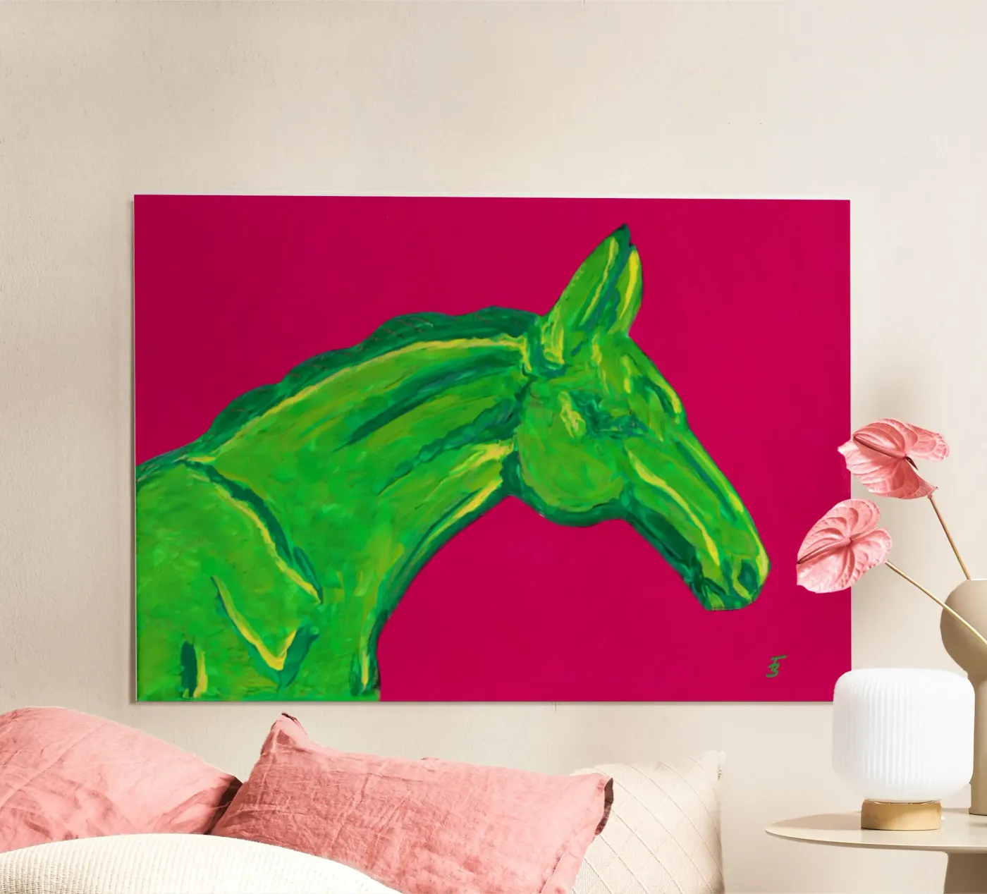 cavallo verde poster da freyab
