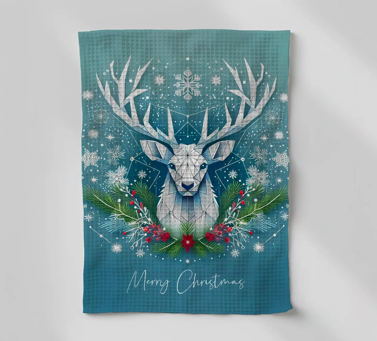 Joyeux Noël Cerf torchon de Digital Naive