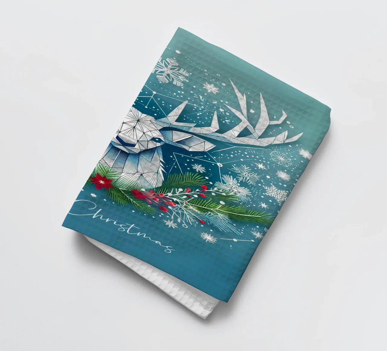 Joyeux Noël Cerf torchon de Digital Naive