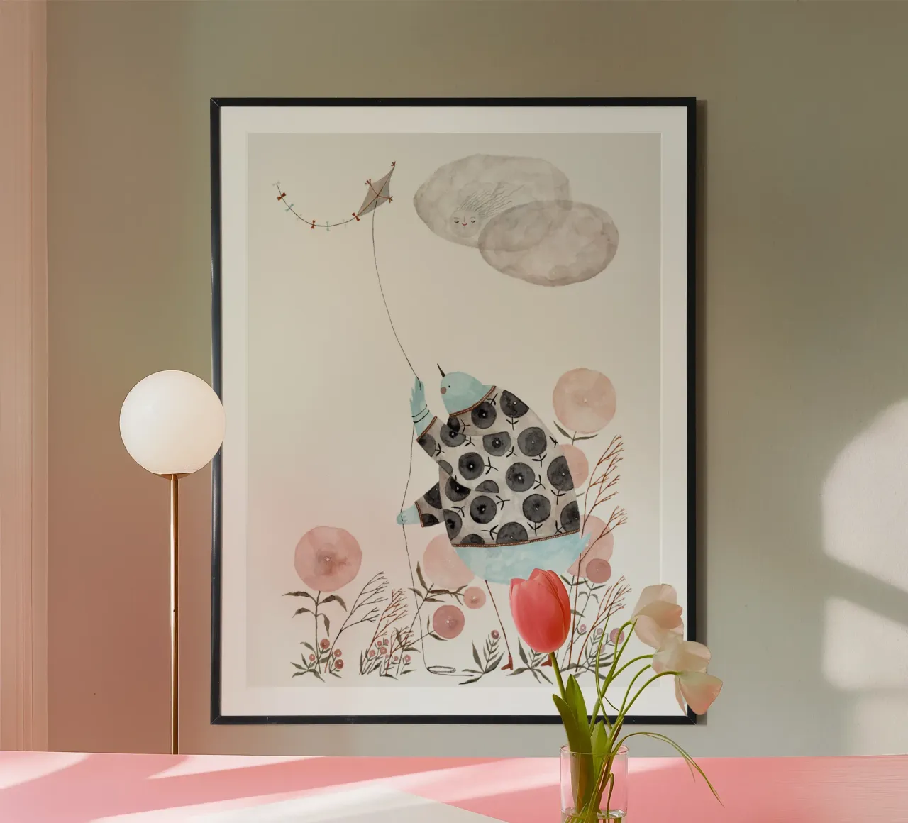 Claudia Voglhuber - Drachenfliegen poster con telaio in legno da The Artcircle