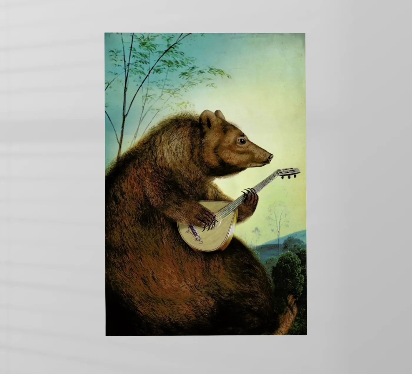 Mandolin Bear backlit folie van Catrin Welz-Stein