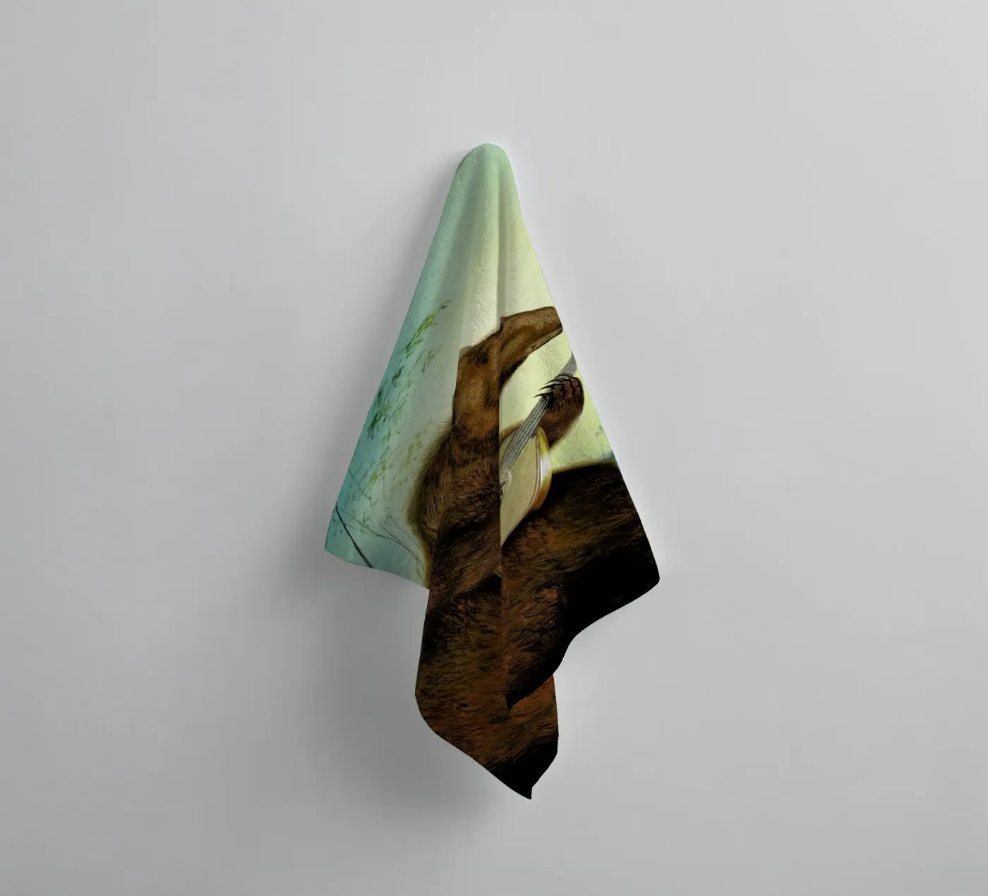 Mandolin Bear Handtuch von Catrin Welz-Stein