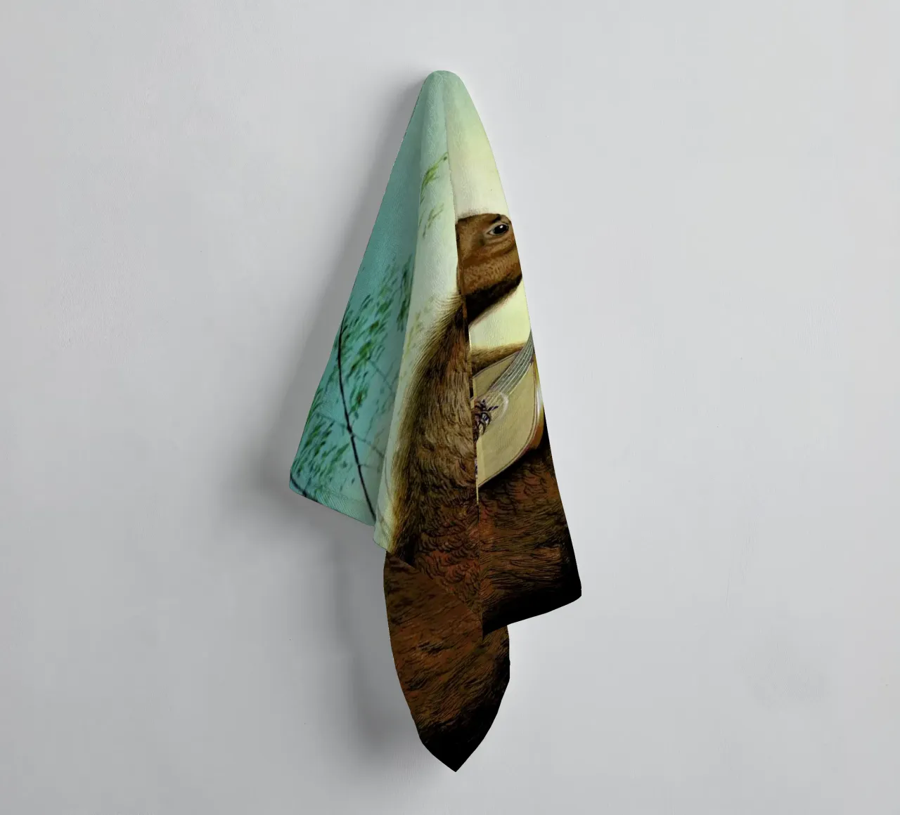 Mandolin Bear towel by Catrin Welz-Stein