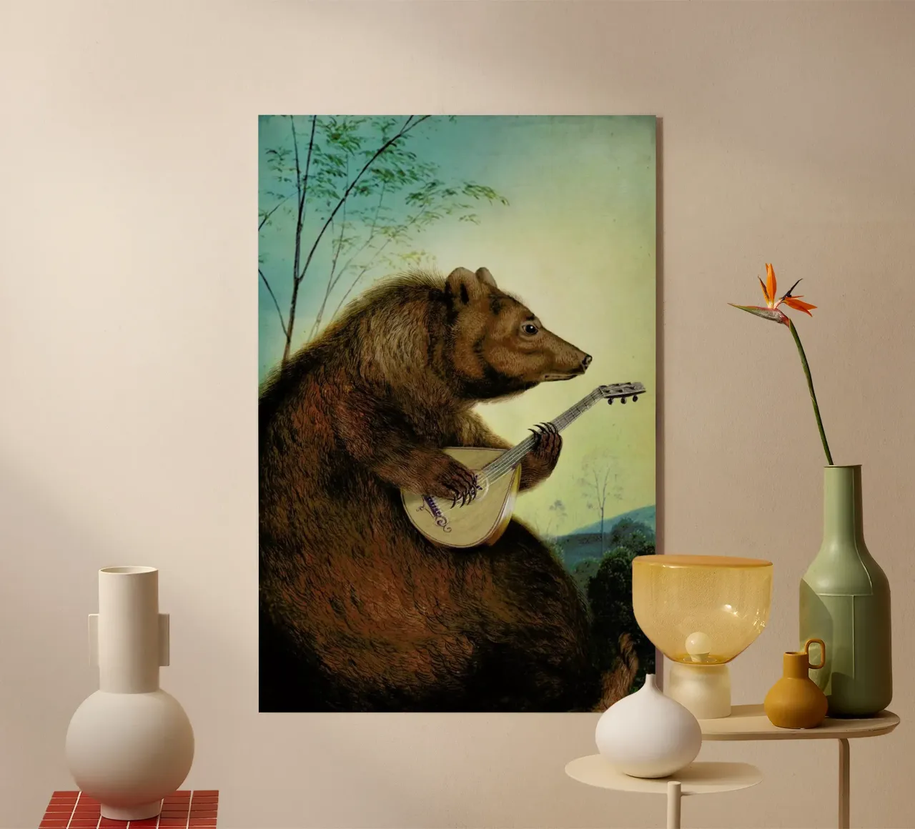 Mandolin Bear plexiglass da Catrin Welz-Stein