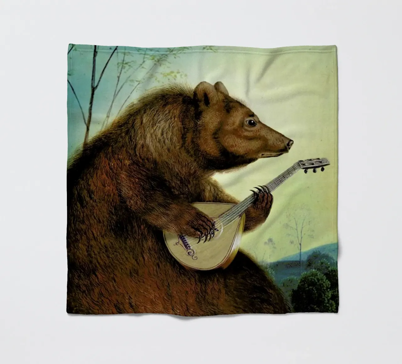 Mandolin Bear Fleecedecke von Catrin Welz-Stein