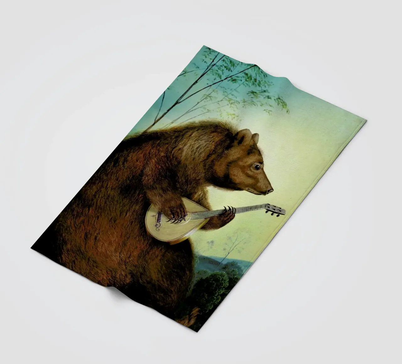 Mandolin Bear Fleecedecke von Catrin Welz-Stein