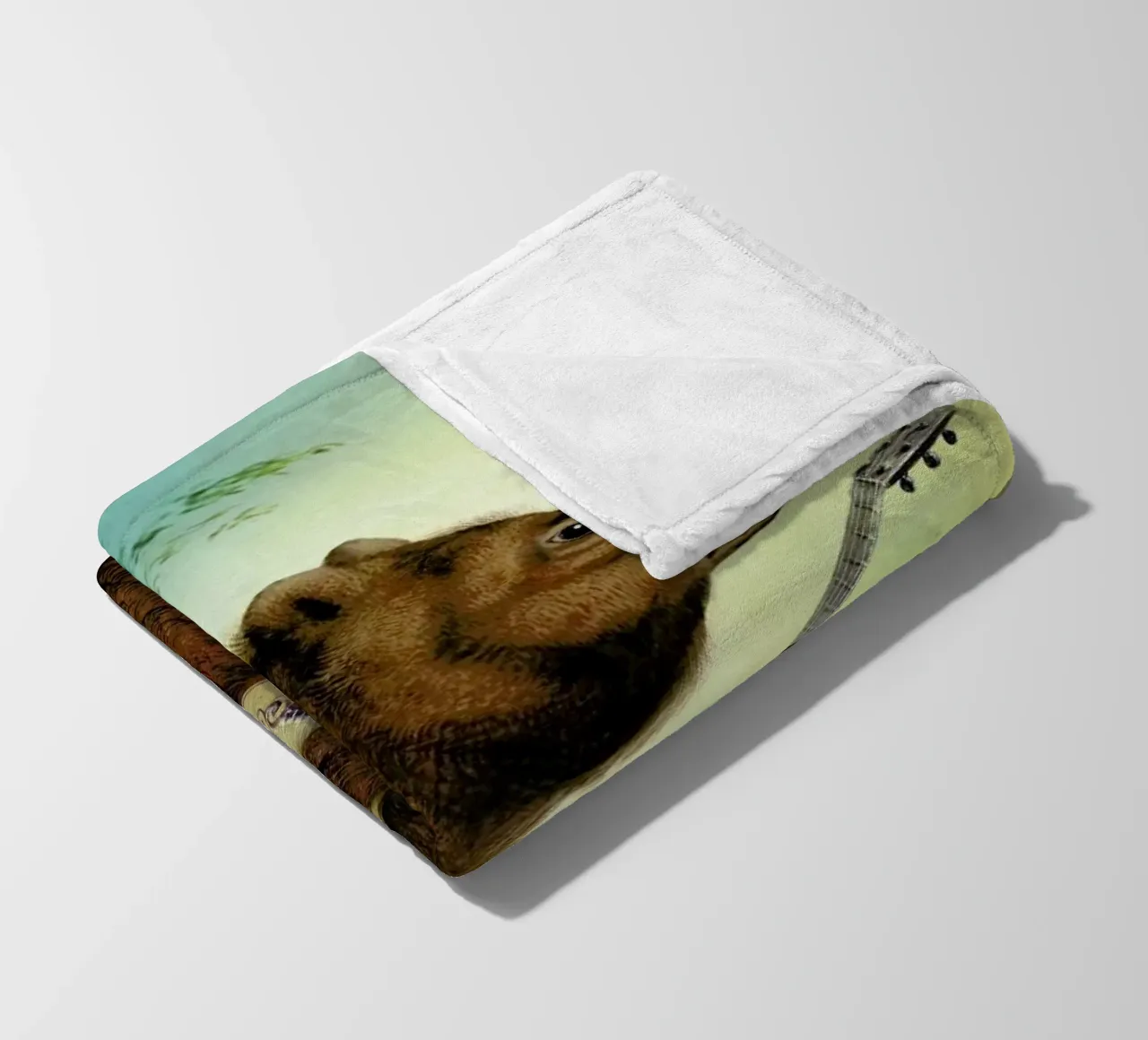 Mandolin Bear Fleecedecke von Catrin Welz-Stein