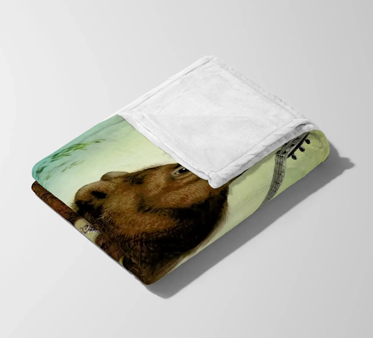 Mandolin Bear Fleecedecke von Catrin Welz-Stein