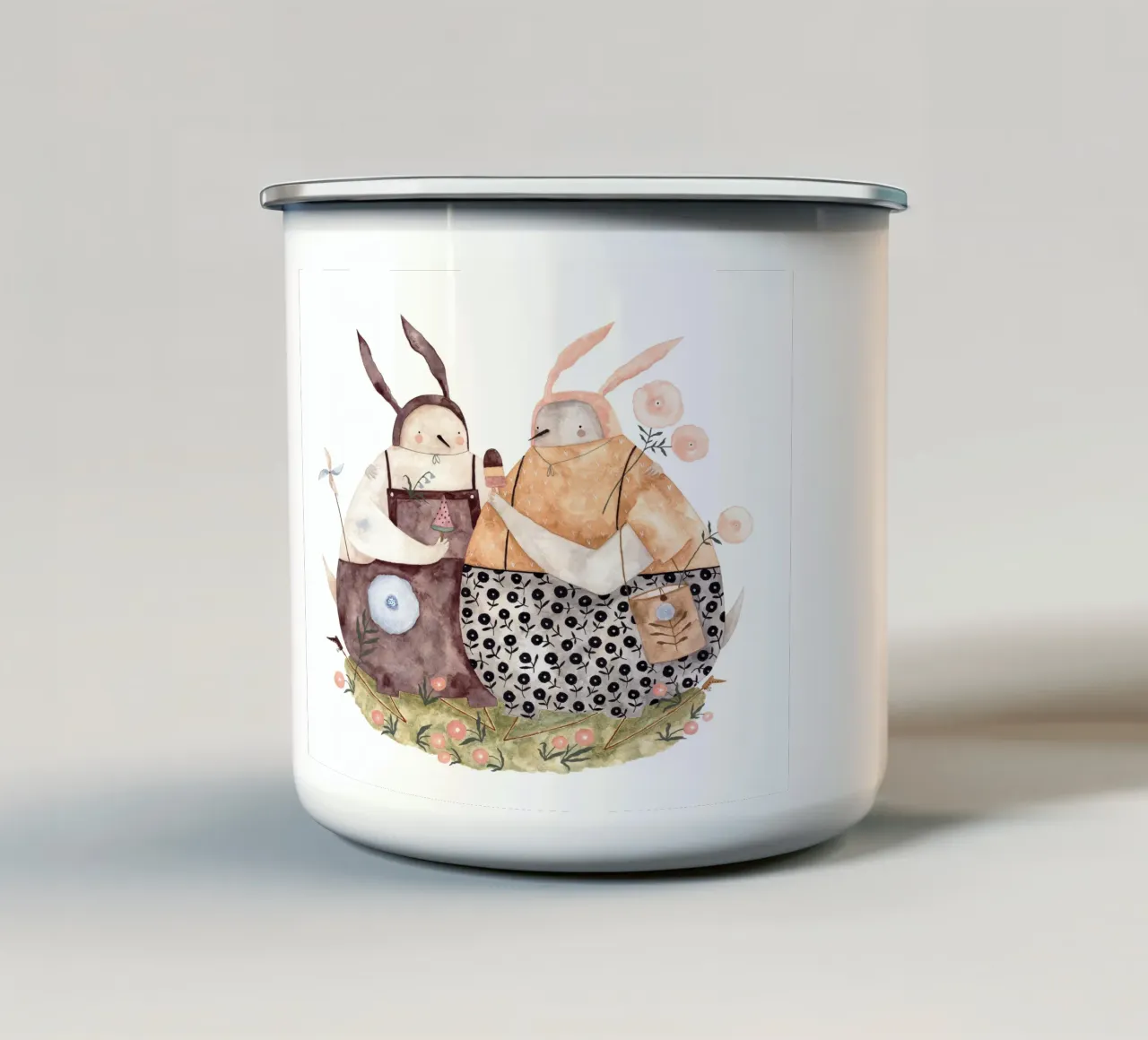 Claudia Voglhuber - Eistauben tazza in smalto da The Artcircle