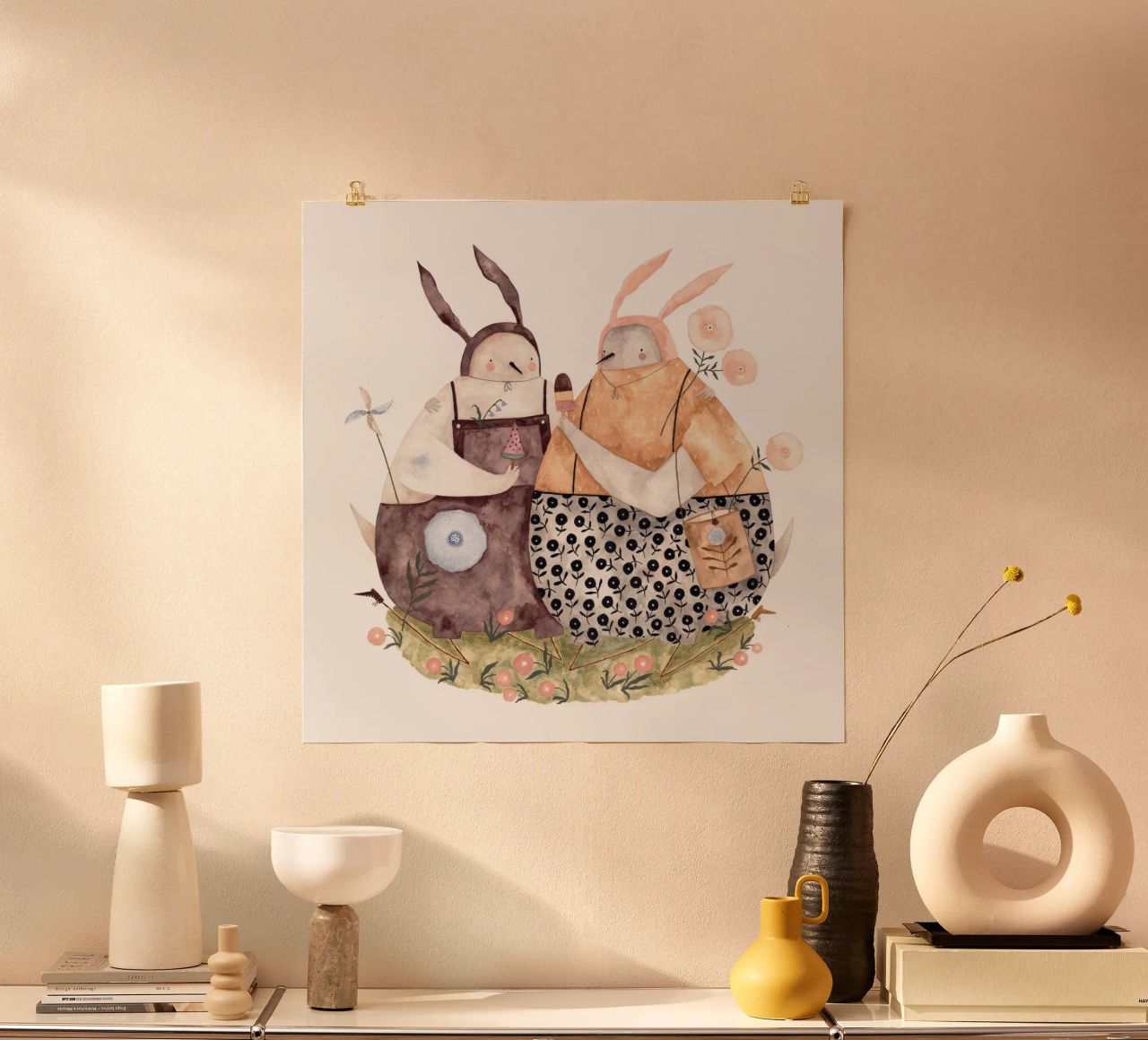 Claudia Voglhuber - Eistauben Poster von The Artcircle