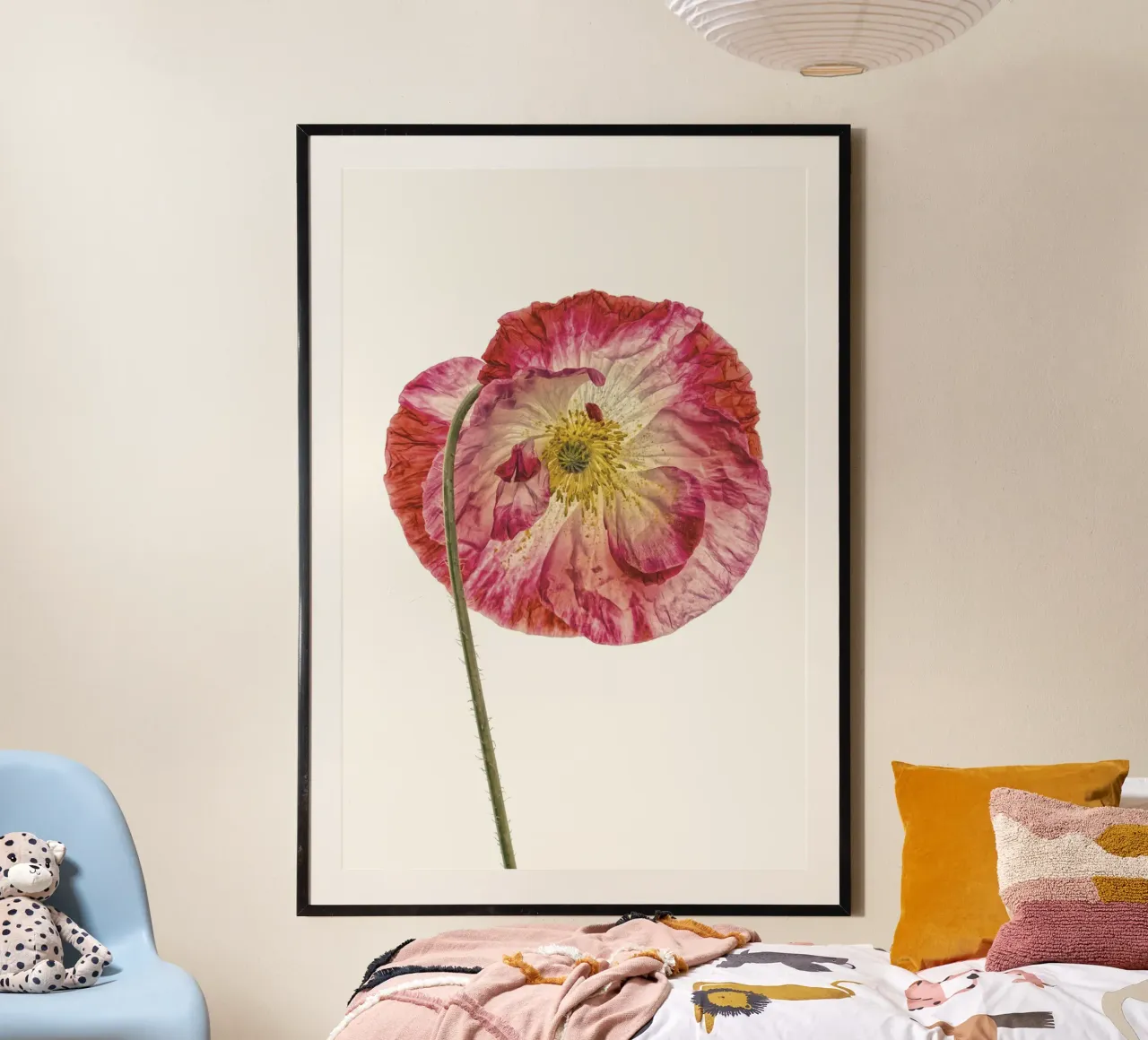 Amore in fiore: Papavero rosa a forma di cuore carta hahnemühle da Curious Collections by Marielle Leenders