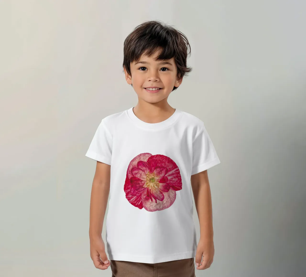 Blush of Nature: Papavero rosa t-shirt bambini da Curious Collections by Marielle Leenders