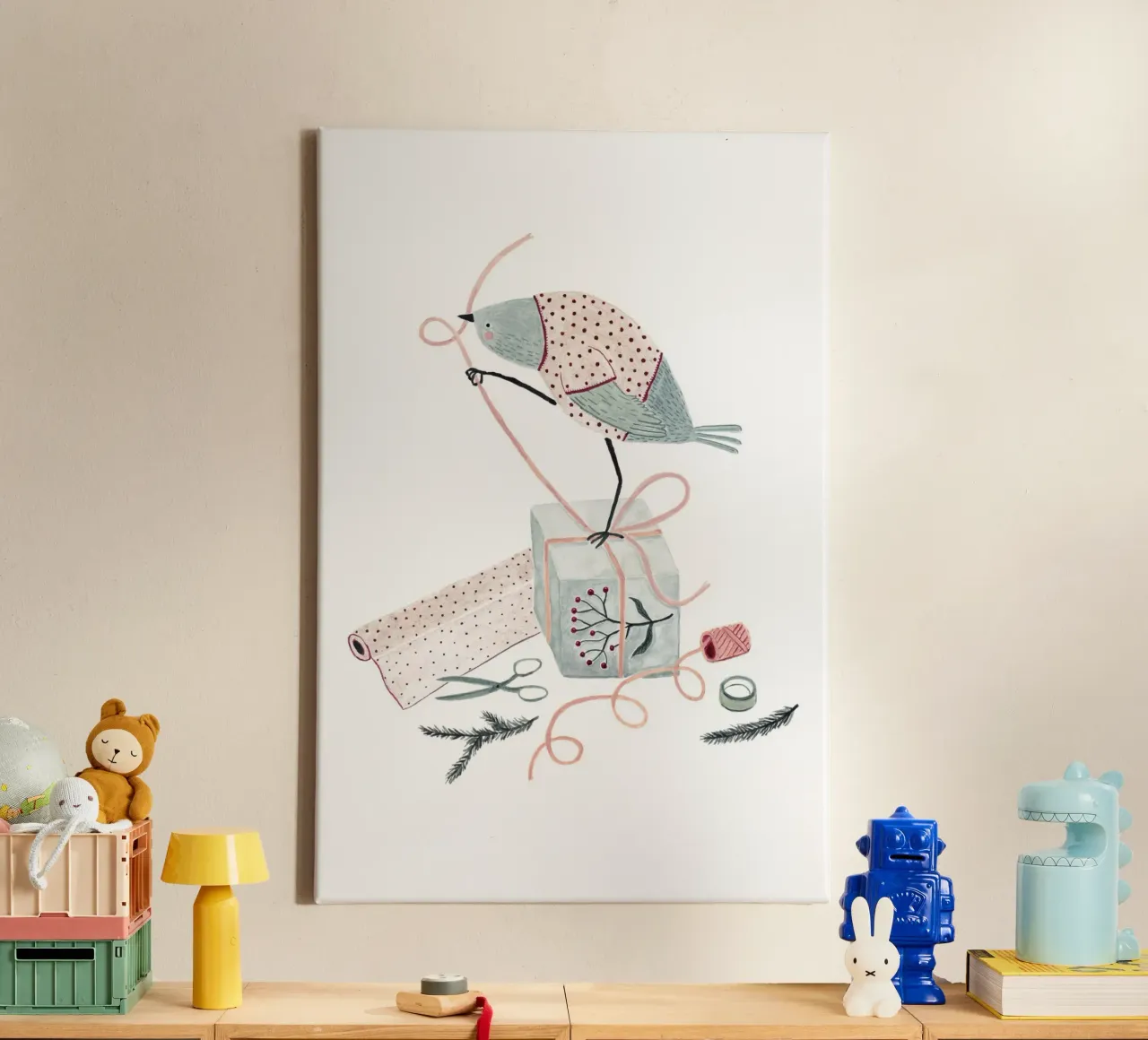 Claudia Voglhuber - Geschenke verpacken canvas met Baklijst van The Artcircle