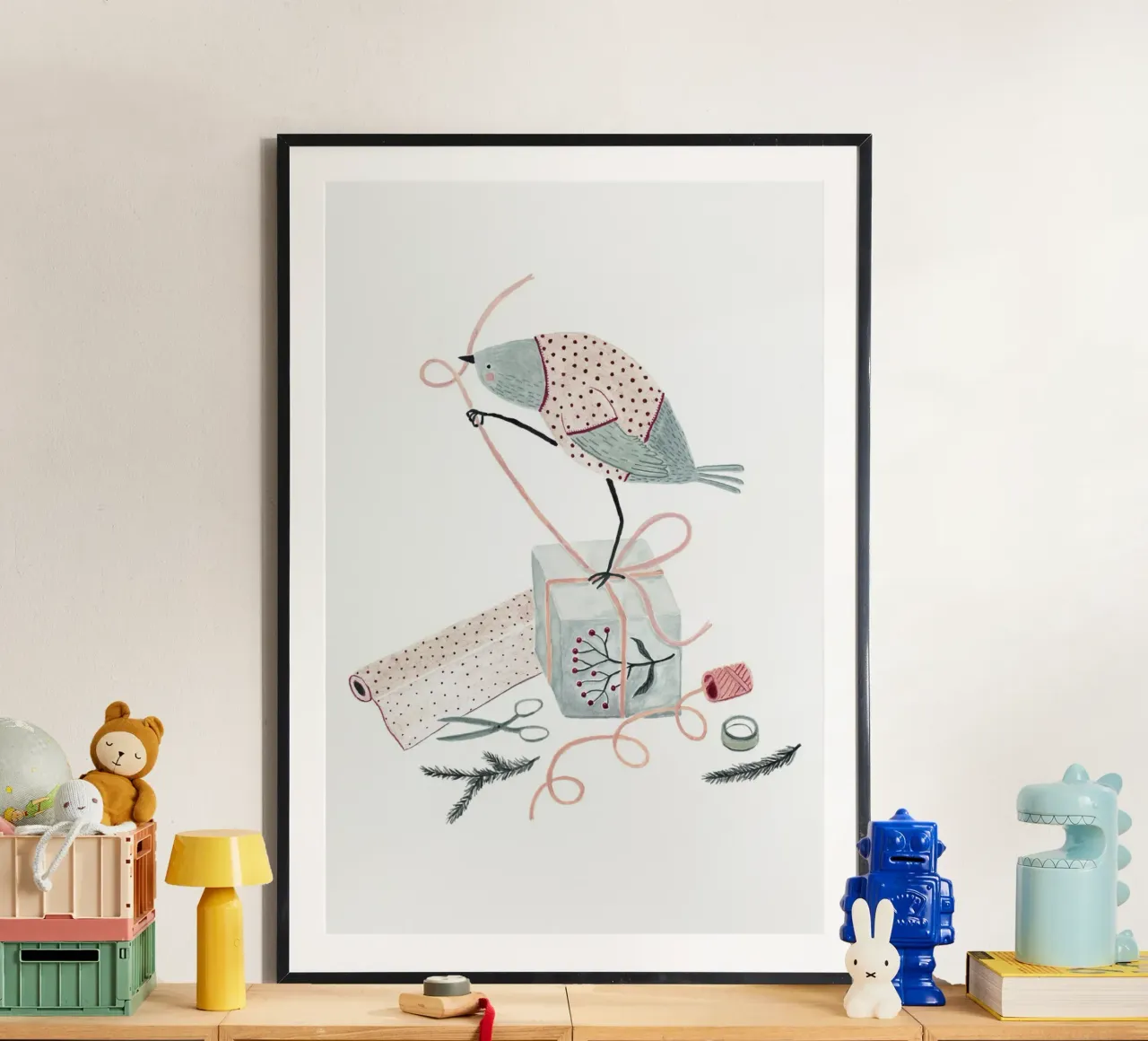 Claudia Voglhuber - Geschenke verpacken poster con telaio in plastica da The Artcircle