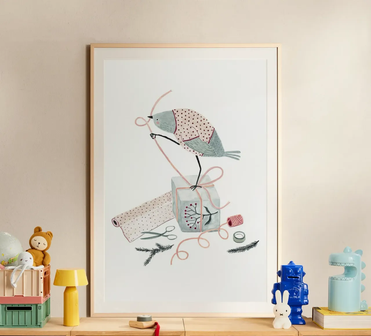 Claudia Voglhuber - Geschenke verpacken poster con telaio in plastica da The Artcircle