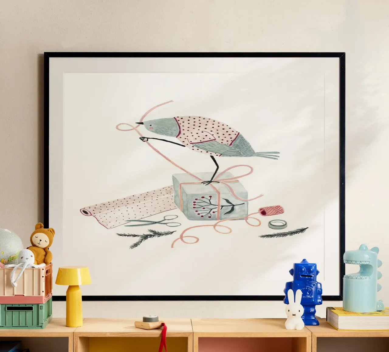 Claudia Voglhuber - Geschenke verpacken poster con telaio in plastica da The Artcircle