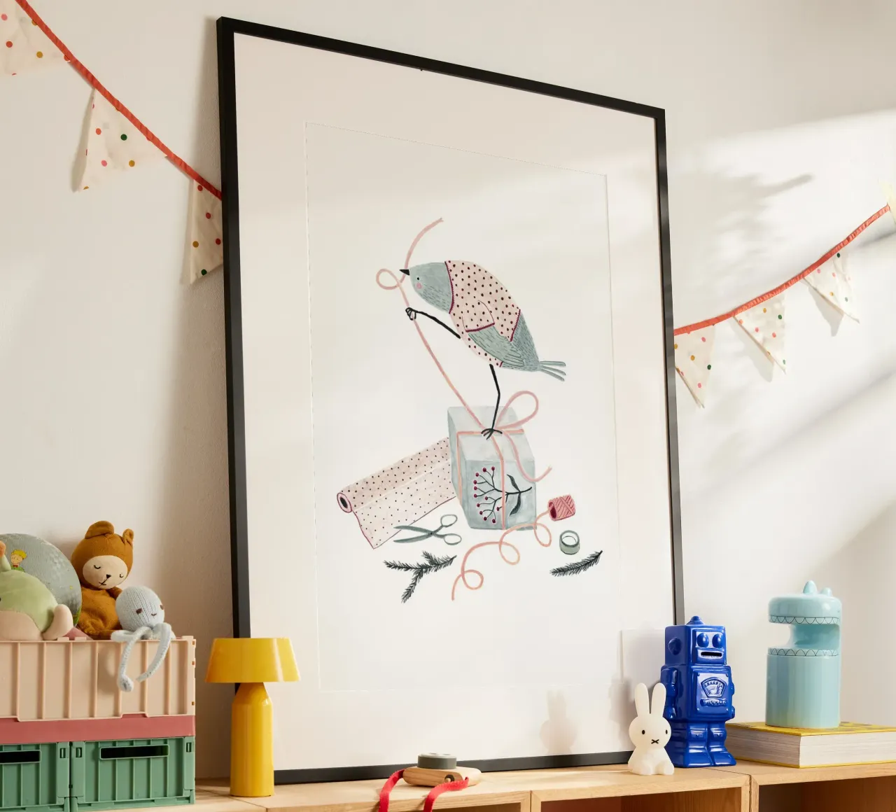 Claudia Voglhuber - Geschenke verpacken poster con telaio in plastica da The Artcircle