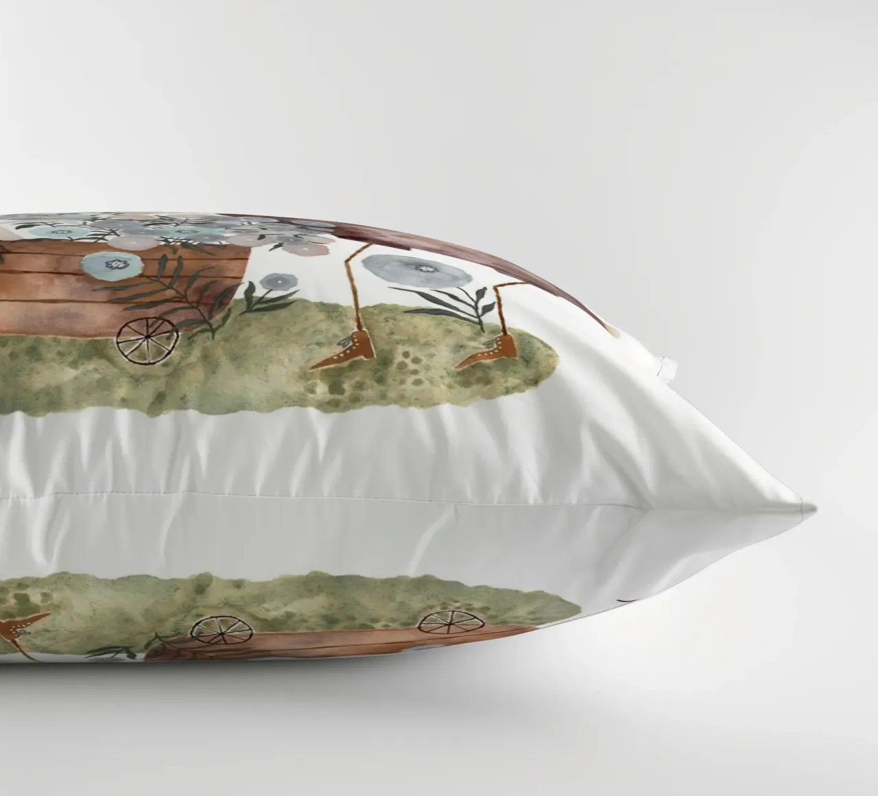 Claudia Voglhuber - Hase und Taube im Garten cuscino da The Artcircle