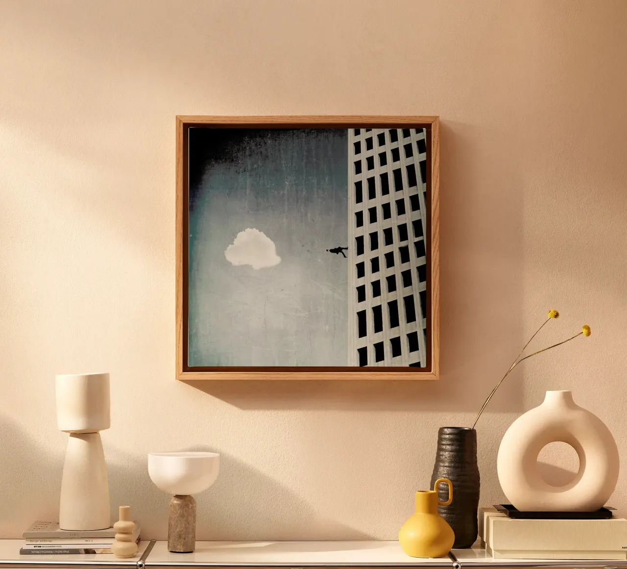 He Was Ideal canvas with Floater frame by Eugene Soloviev