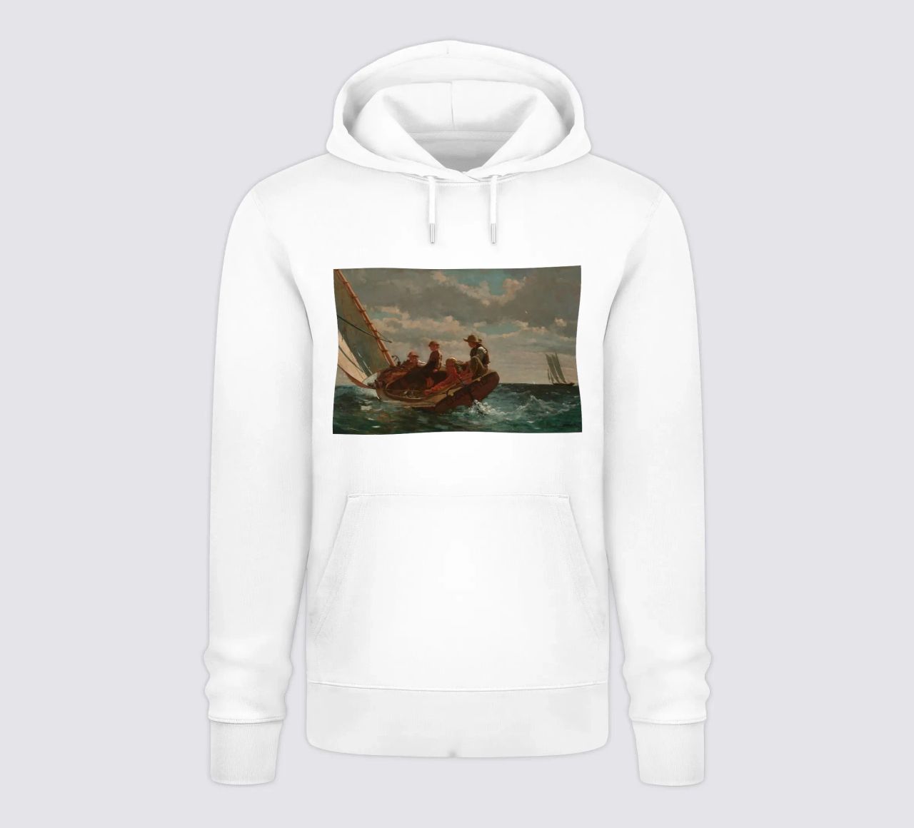 Winslow Homer - Breezing Up (Un vento giusto) felpa con cappuccio da William Store