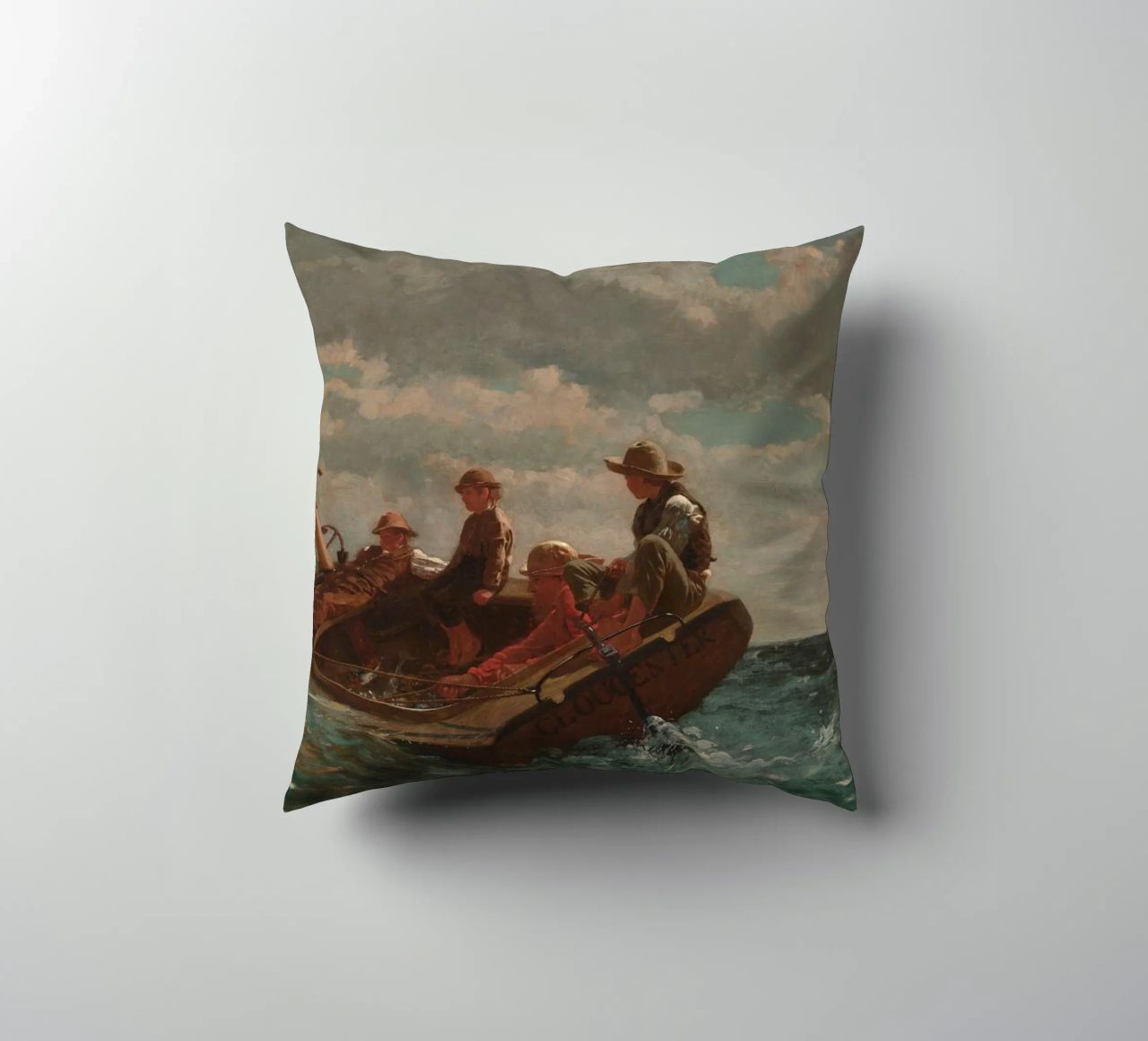 Winslow Homer - Breezing Up (Un vento giusto) cuscino da William Store
