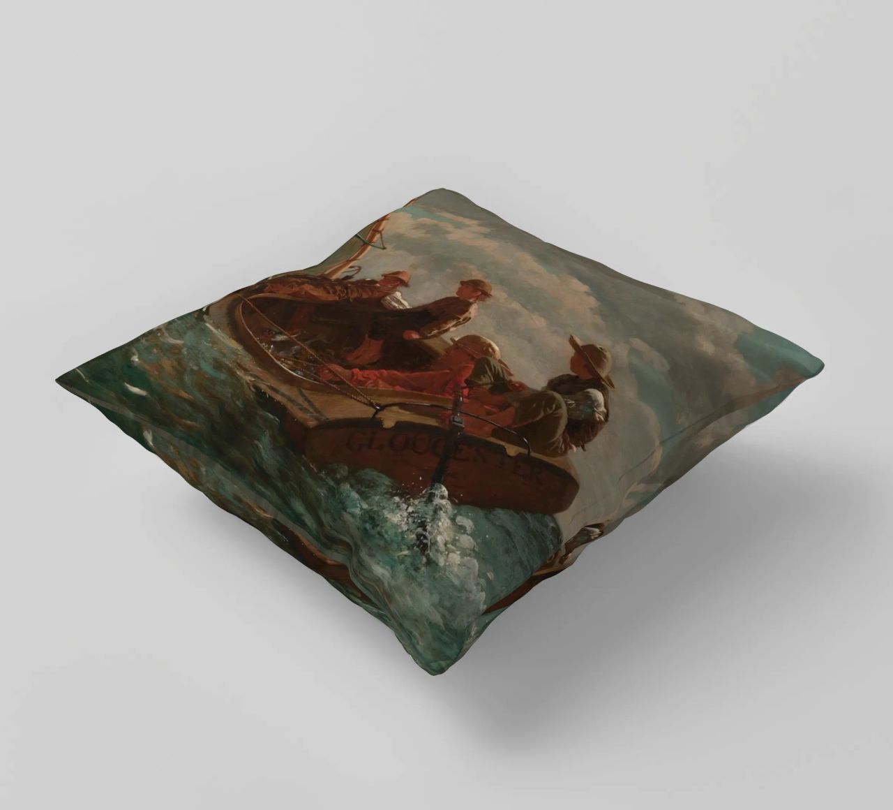 Winslow Homer - Breezing Up (Un vento giusto) cuscino da William Store