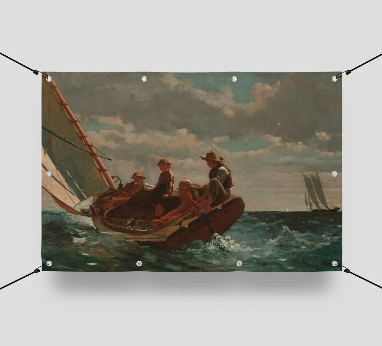 Winslow Homer - Breezing Up (Un vento giusto) telo in pvc da William Store