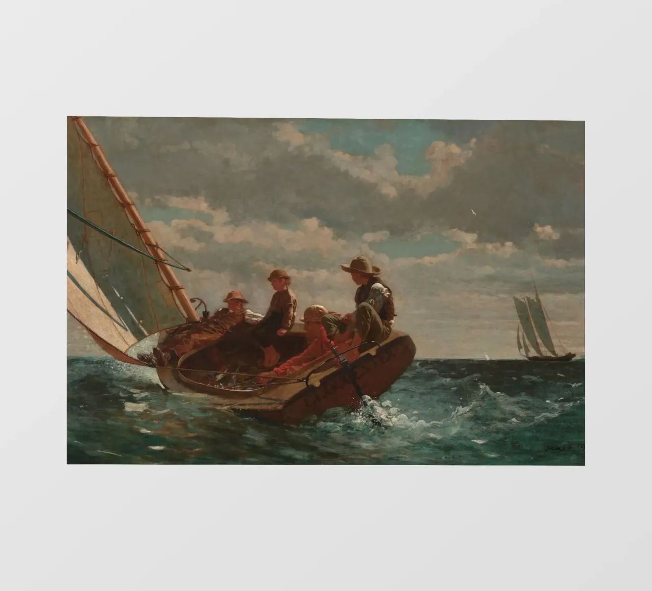 Winslow Homer - Breezing Up (Un vento giusto) telo in pvc da William Store