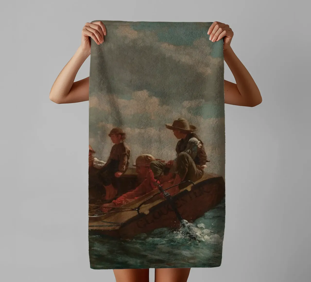 Winslow Homer - Breezing Up (Un vento giusto) asciugamano da bagno da William Store