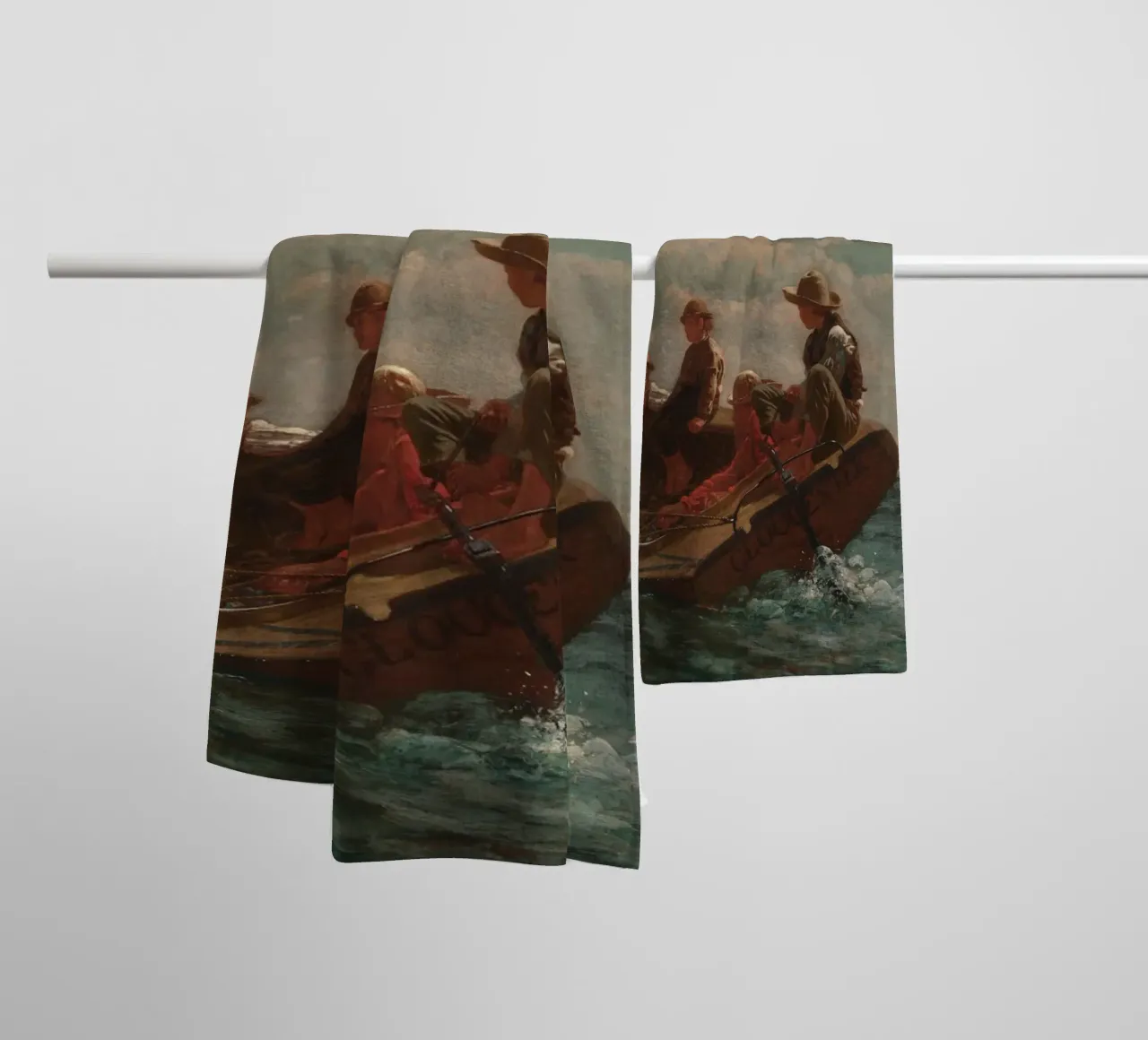 Winslow Homer - Breezing Up (Un vento giusto) asciugamano da bagno da William Store