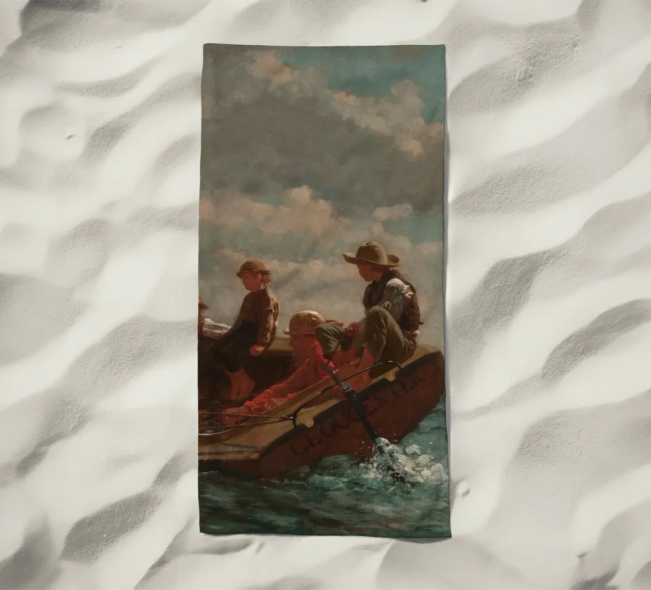 Winslow Homer - Breezing Up (Un viento favorable) toalla de playa de William Store