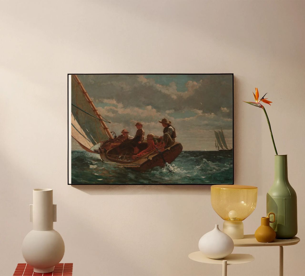 Winslow Homer - Breezing Up (Un vento giusto) plexiglass da William Store