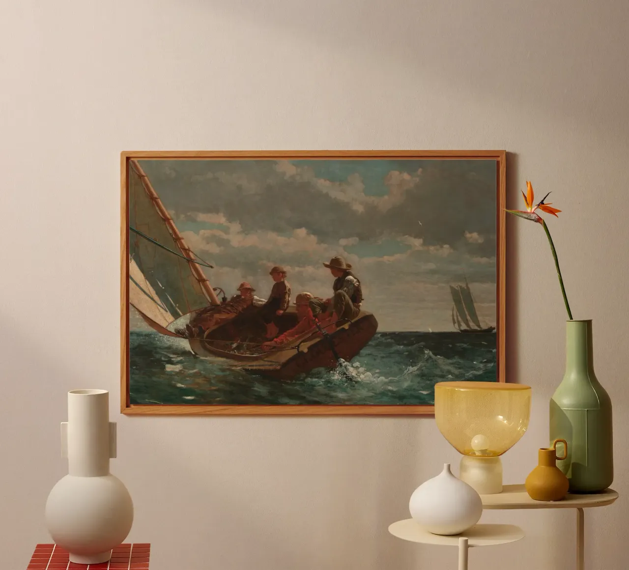 Winslow Homer - Breezing Up (Un vento giusto) alluminio dibond da William Store