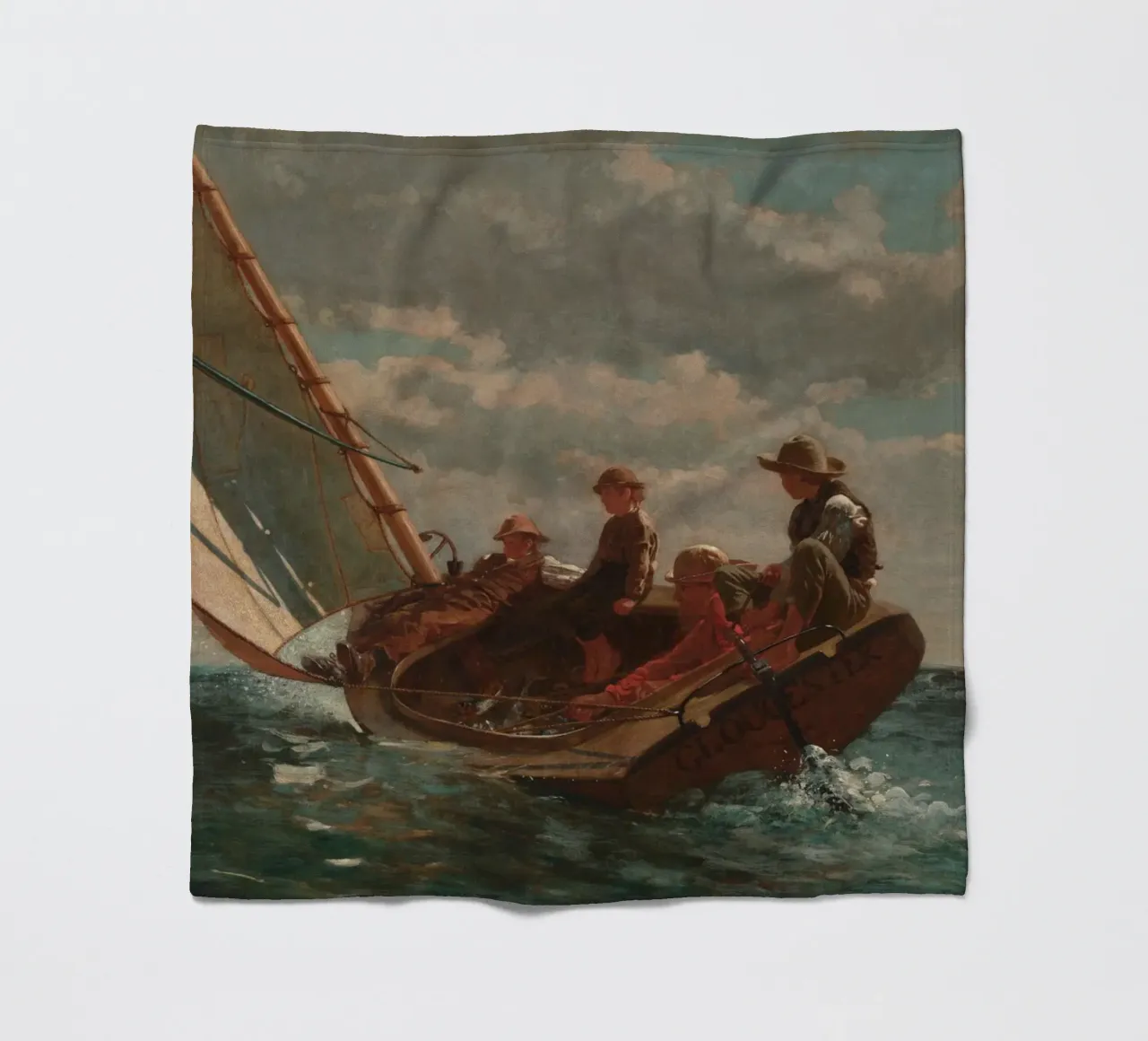 Winslow Homer - Breezing Up (Un vento giusto) coperta in pile da William Store