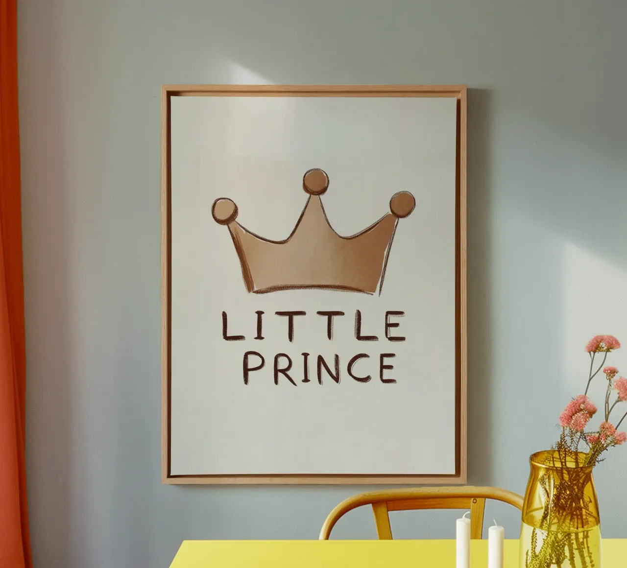 L'amore del Piccolo Principe tela con Cornice a cassetta da Carinaprint