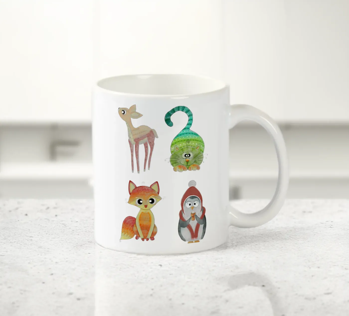 STICKER ceramic mug by Inge Hauser Illustration