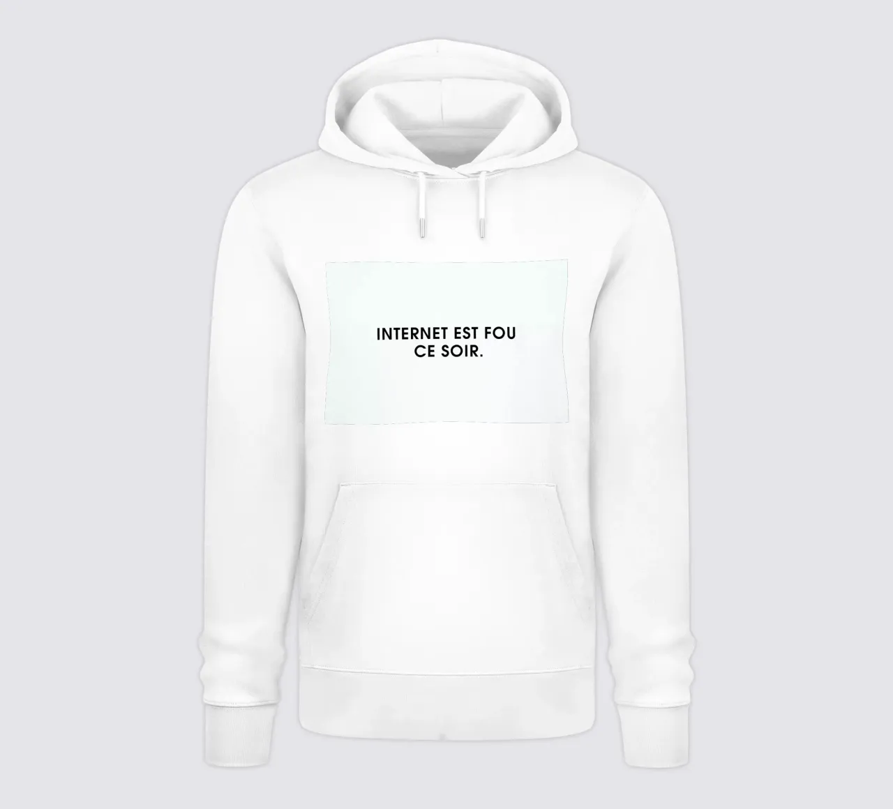 Internet est fou ce soir - White felpa con cappuccio da Intertitres