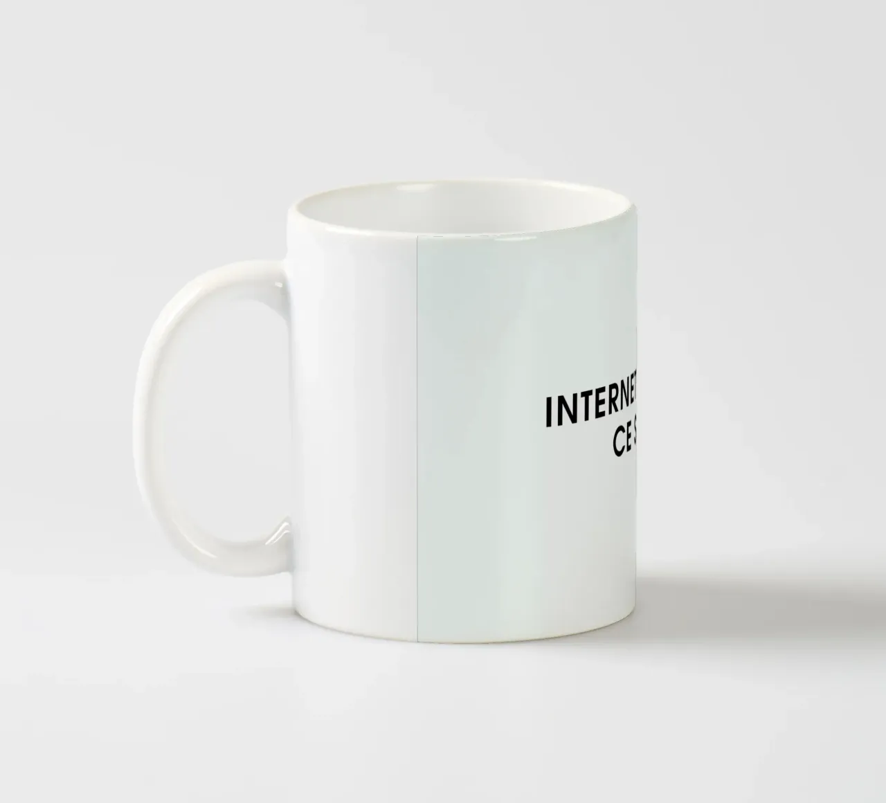 Internet est fou ce soir - White tazza in ceramica da Intertitres