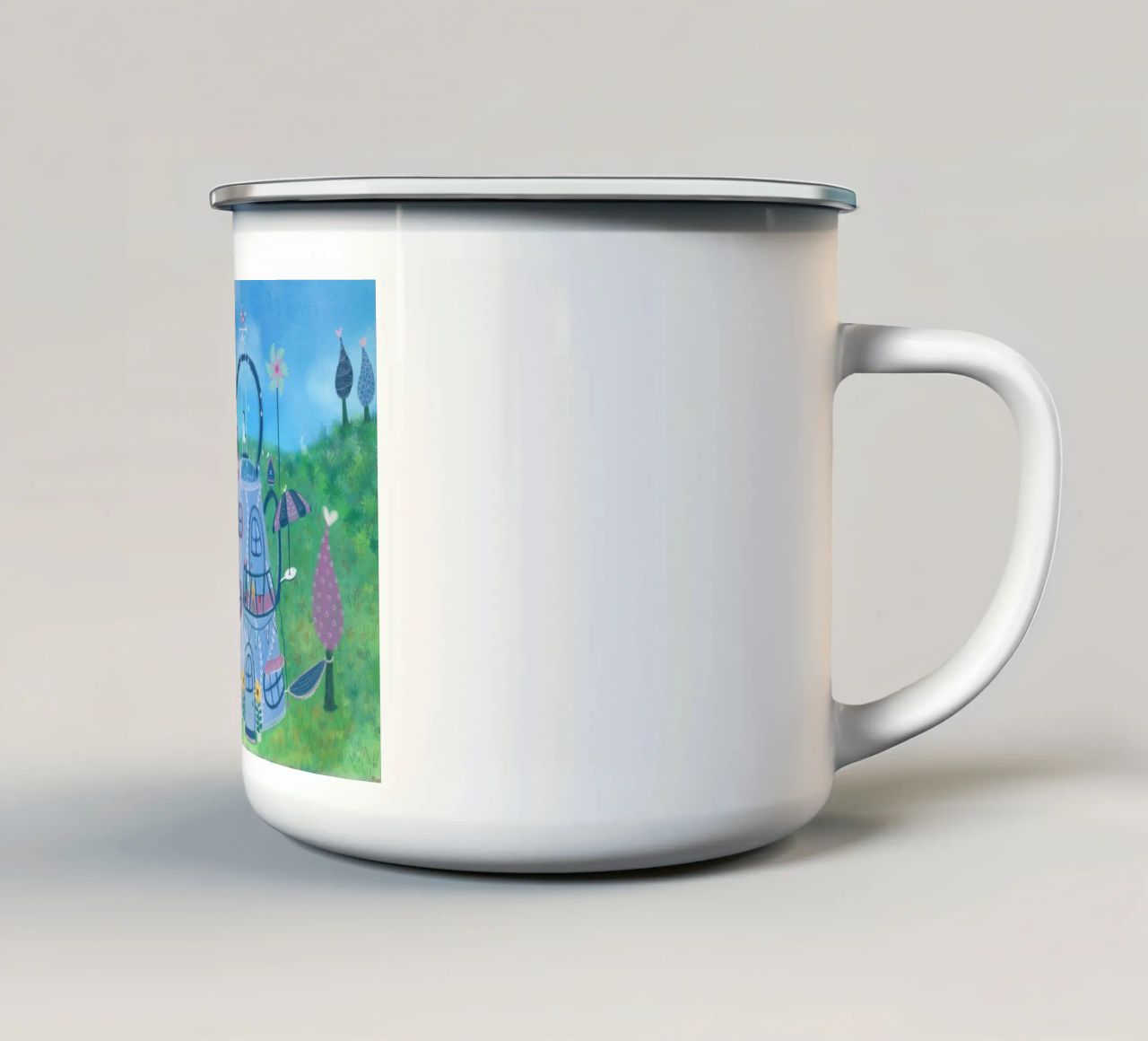 PICCOLA CASA DOLCE tazza in smalto da Inge Hauser Illustration