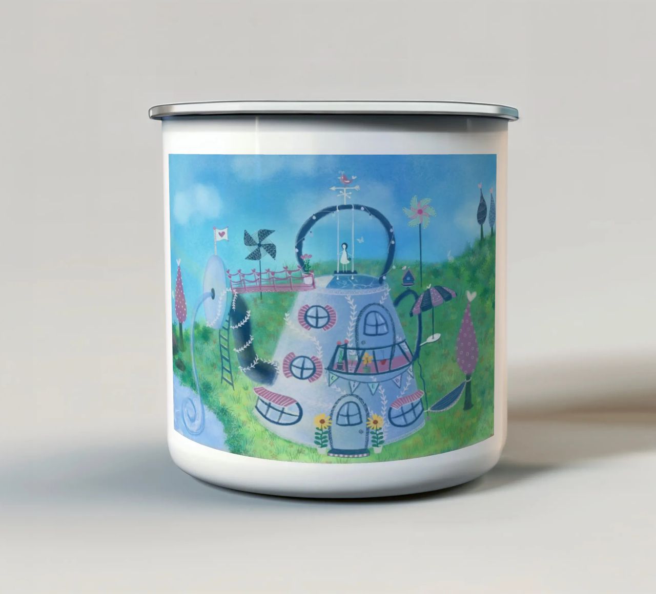 PICCOLA CASA DOLCE tazza in smalto da Inge Hauser Illustration