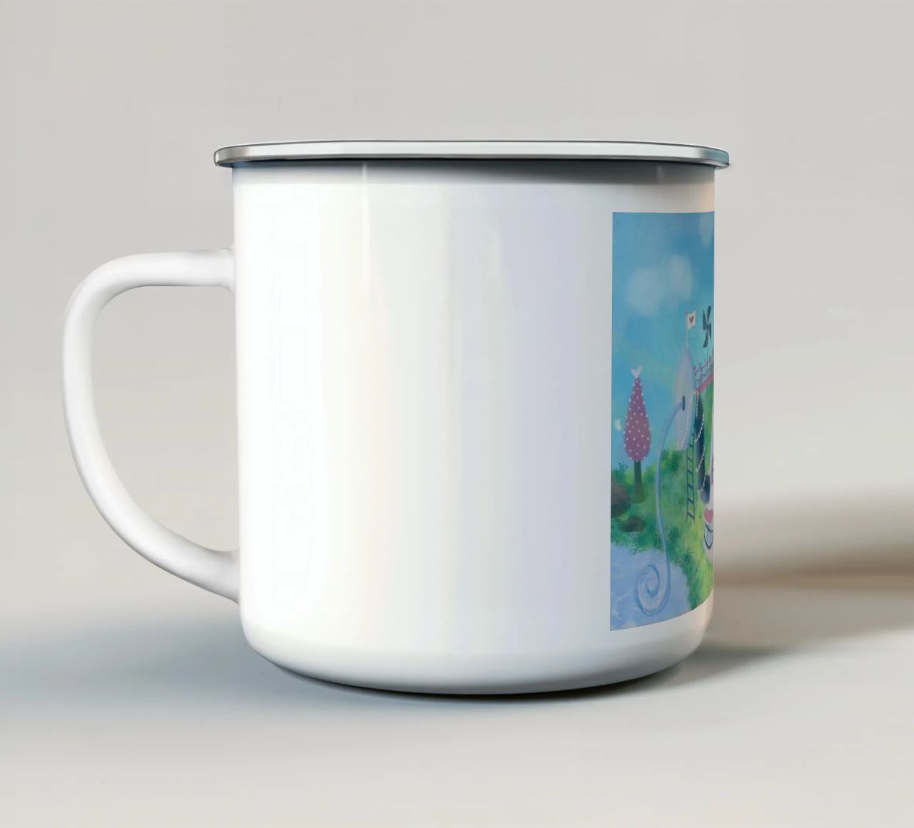 PICCOLA CASA DOLCE tazza in smalto da Inge Hauser Illustration