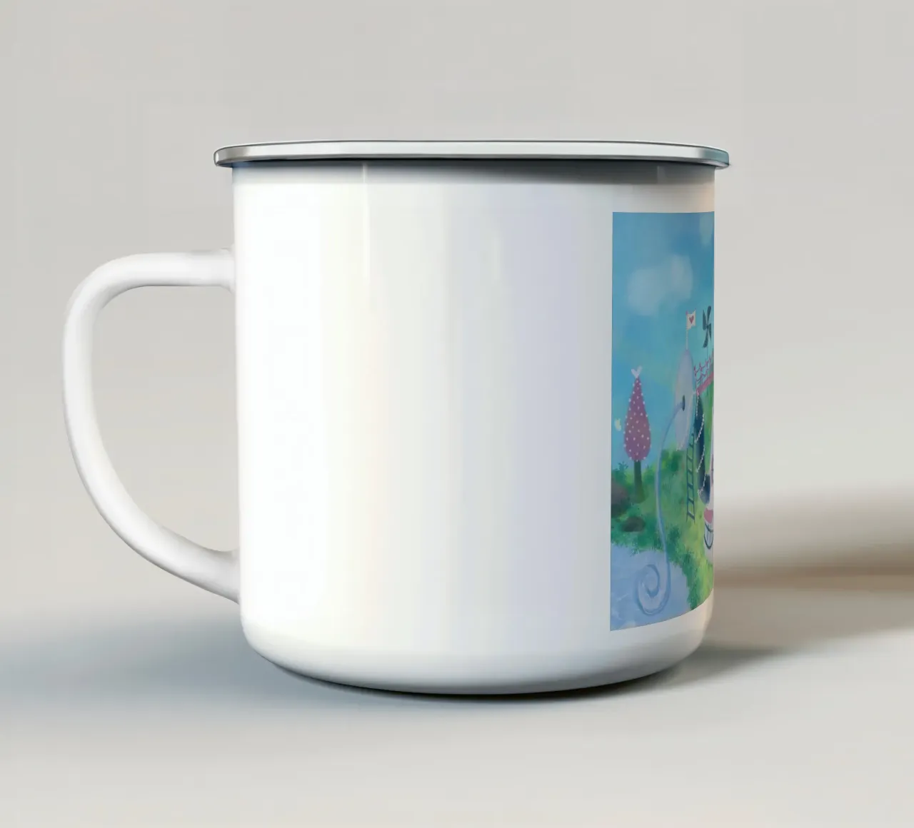 PICCOLA CASA DOLCE tazza in smalto da Inge Hauser Illustration