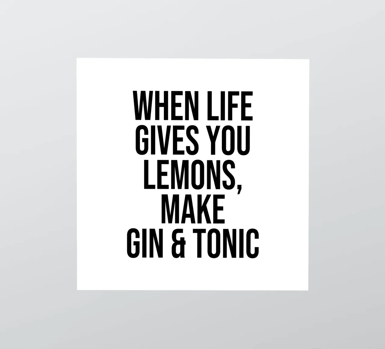 Wenn das Leben dir Zitronen gibt, mach Gin Tonic Zitat Sticker von Paigaam Studio