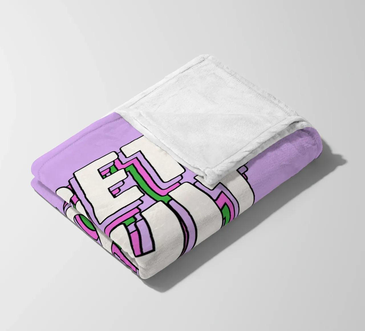 Design tipografico Get Shit Done in viola lilla coperta in pile da THE MOTIVATED TYPE
