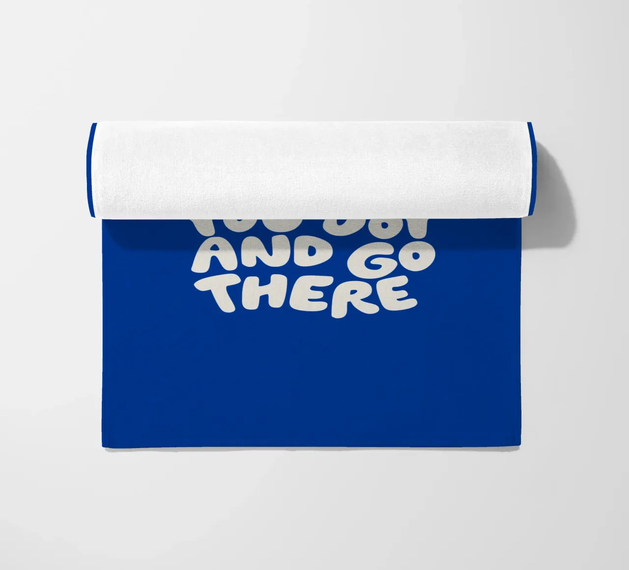 Find What Brings You Joy and Go There Typografie Design beach towel by THE MOTIVATED TYPE