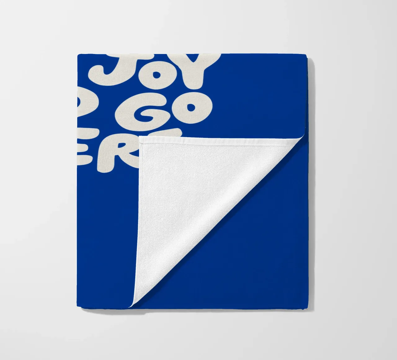 Find What Brings You Joy and Go There Typografie Design beach towel by THE MOTIVATED TYPE