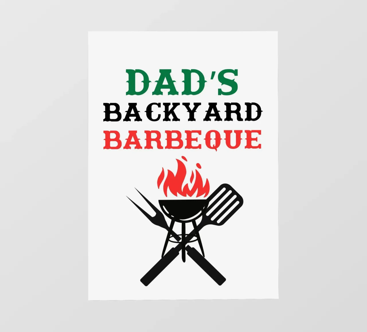 Barbeque in giardino di papà pellicola backlit da ramosashop