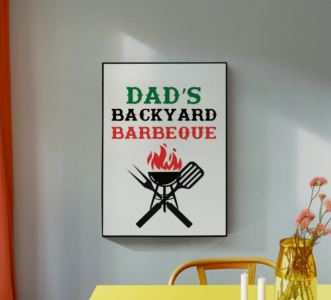 Dad's Backyard Barbeque Acryl-Glas von ramosashop