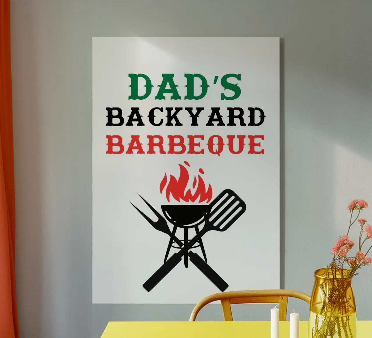 Dad's Backyard Barbeque Acryl-Glas von ramosashop