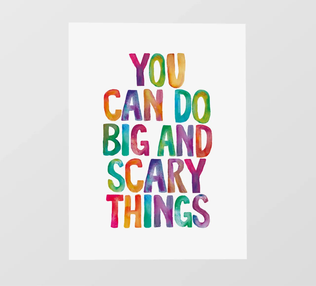 You Can Do Big and Scary Things Rainbow Typography Design pvc cover by THE MOTIVATED TYPE